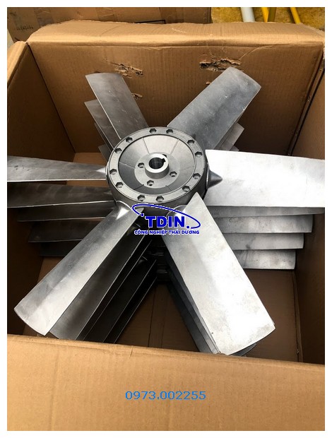 Cánh quạt hợp kim nhôm tdin Đường kính 800 8 cánh lỗ trục 28