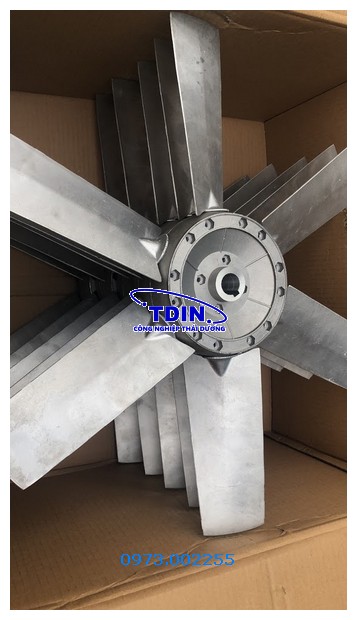 Cánh quạt hợp kim nhôm tdin Đường kính 800 8 cánh lỗ trục 28