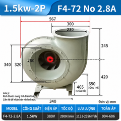 Quạt ly tâm FRP F4-72