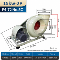 Quạt ly tâm FRP F4-72C gián tiếp