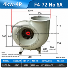 Quạt ly tâm FRP F4-72