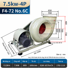 Quạt ly tâm FRP F4-72C gián tiếp