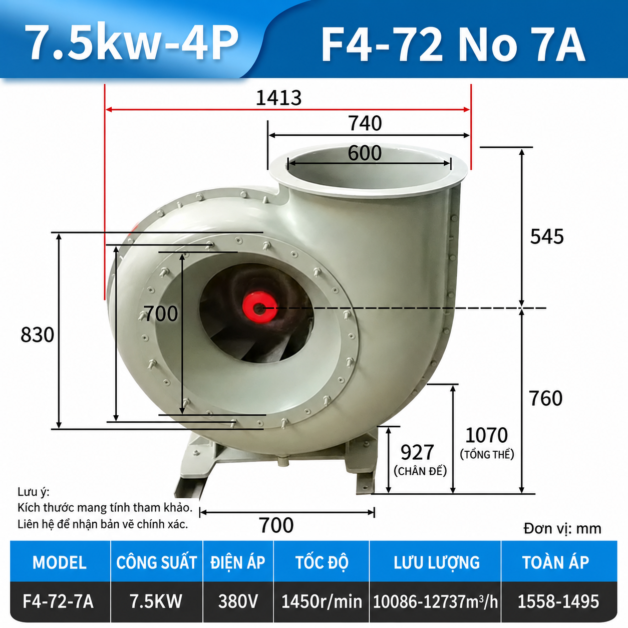 Quạt ly tâm FRP F4-72