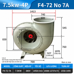 Quạt ly tâm FRP F4-72