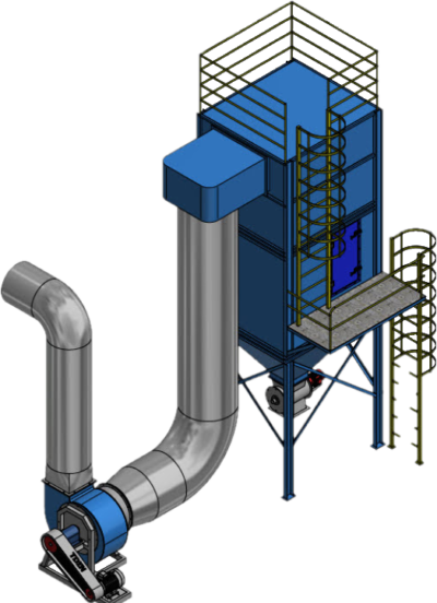 Thiết bị lọc tay áo TDIN 8000 – 60000 m3/h 11-75 kw