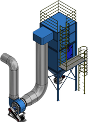 Thiết bị lọc tay áo TDIN 8000 – 60000 m3/h 11-75 kw