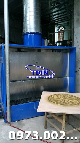 Buồng sơn nước 2 máng tràn rộng 2200 cao 1940
