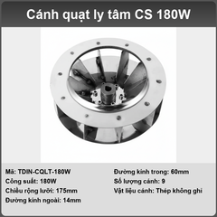 Cánh quạt ly tâm (Inox304)