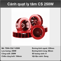 Cánh quạt ly tâm bằng gang