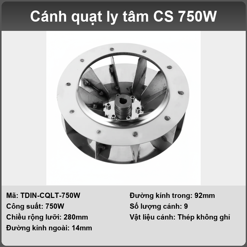 Cánh quạt ly tâm (Inox304)