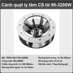 Cánh quạt ly tâm (Inox304)