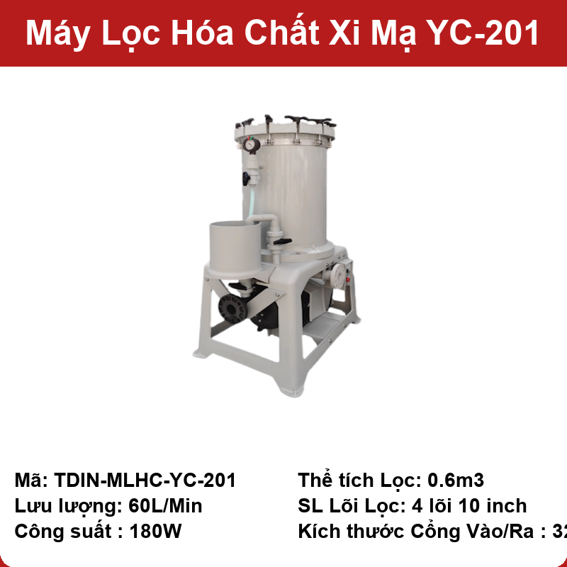 Máy lọc hóa chất xi mạ