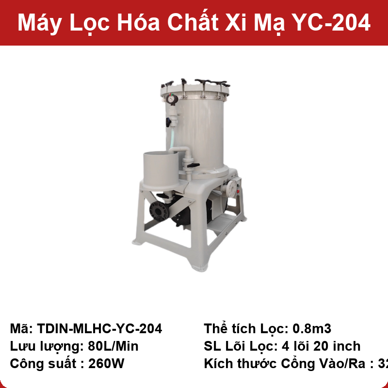 Máy lọc hóa chất xi mạ