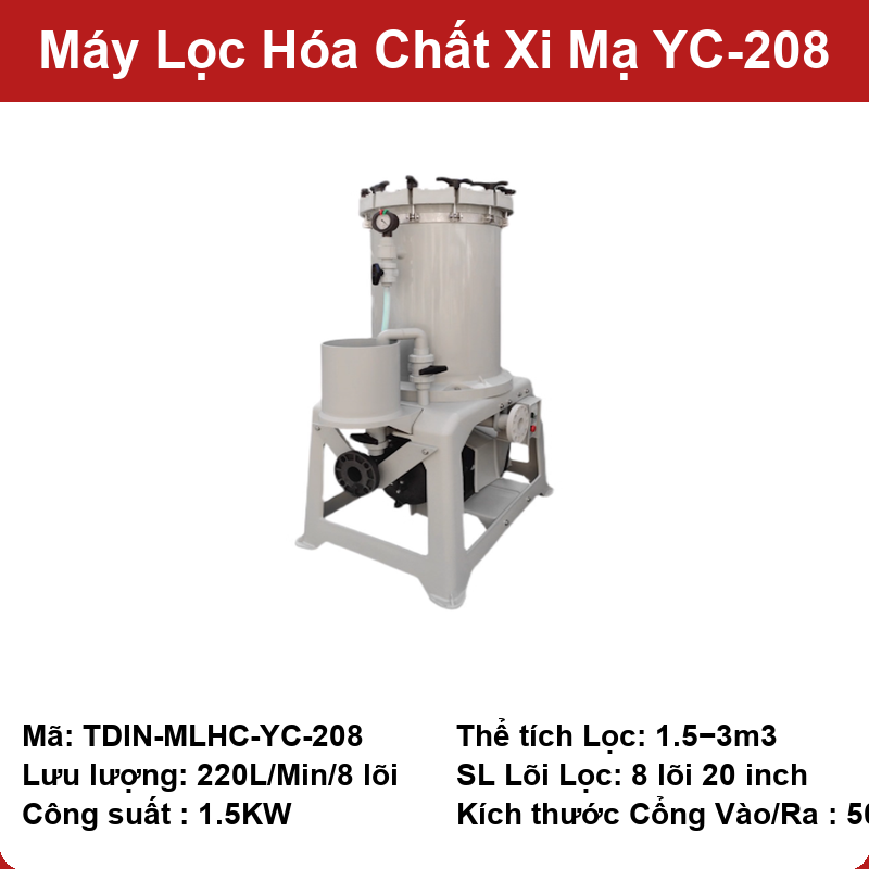 Máy lọc hóa chất xi mạ