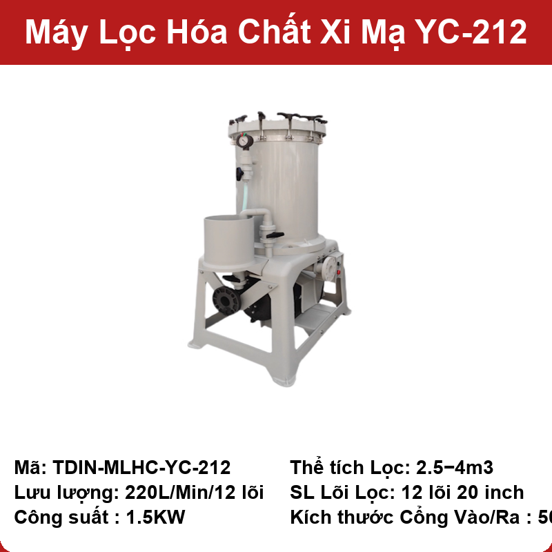 Máy lọc hóa chất xi mạ