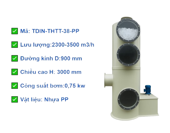 Tháp hấp thụ PP 1800-17700 m3/h PP