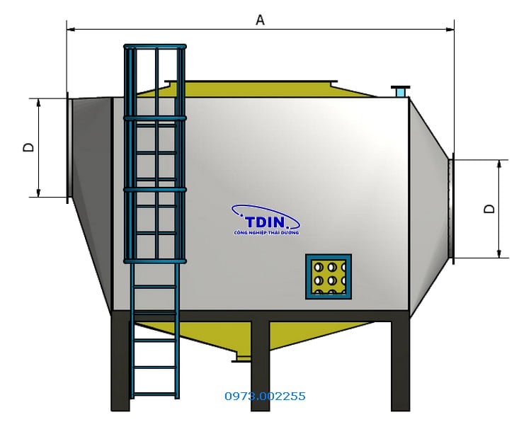 Tháp hấp phụ xử lý khí 1400-30000m3/h SS