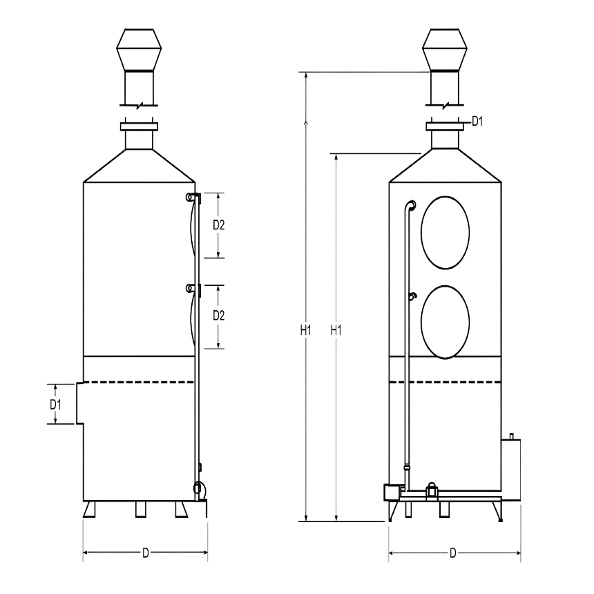 Tháp hấp thụ 430 1800- m3/h 430