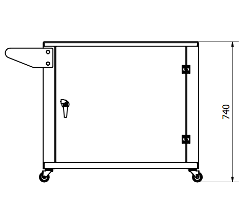 Xe đẩy hàng vòng bi tải trọng 900 kg
