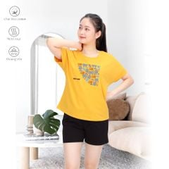Set đồ bộ nữ kiểu quần đùi tay ngắn chất cotton siêu mát 195p 2041