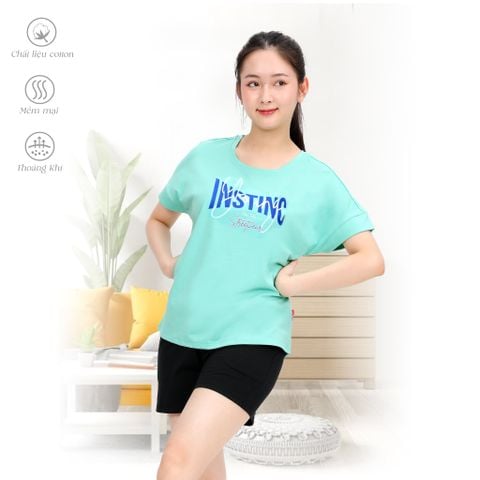 Set đồ bộ nữ kiểu quần đùi tay ngắn chất cotton siêu mát 195p 2034