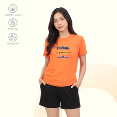 Set đồ bộ nữ kiểu quần đùi áo tay ngắn chất cotton siêu mát 025p 5238