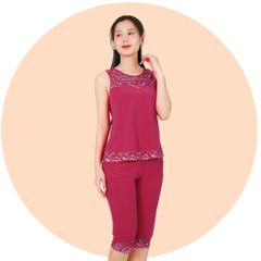 Set đồ bộ nữ kiểu quần lửng tay Bản chất thun lạnh siêu bền 014p 7036