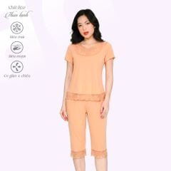 Set đồ bộ nữ kiểu quần lửng Tay Ngắn chất thun lạnh siêu bền 014p 7038