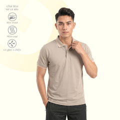Áo thun nam tay ngắn cổ polo form suông chất Poly co dãn 4 chiều 310p 0377
