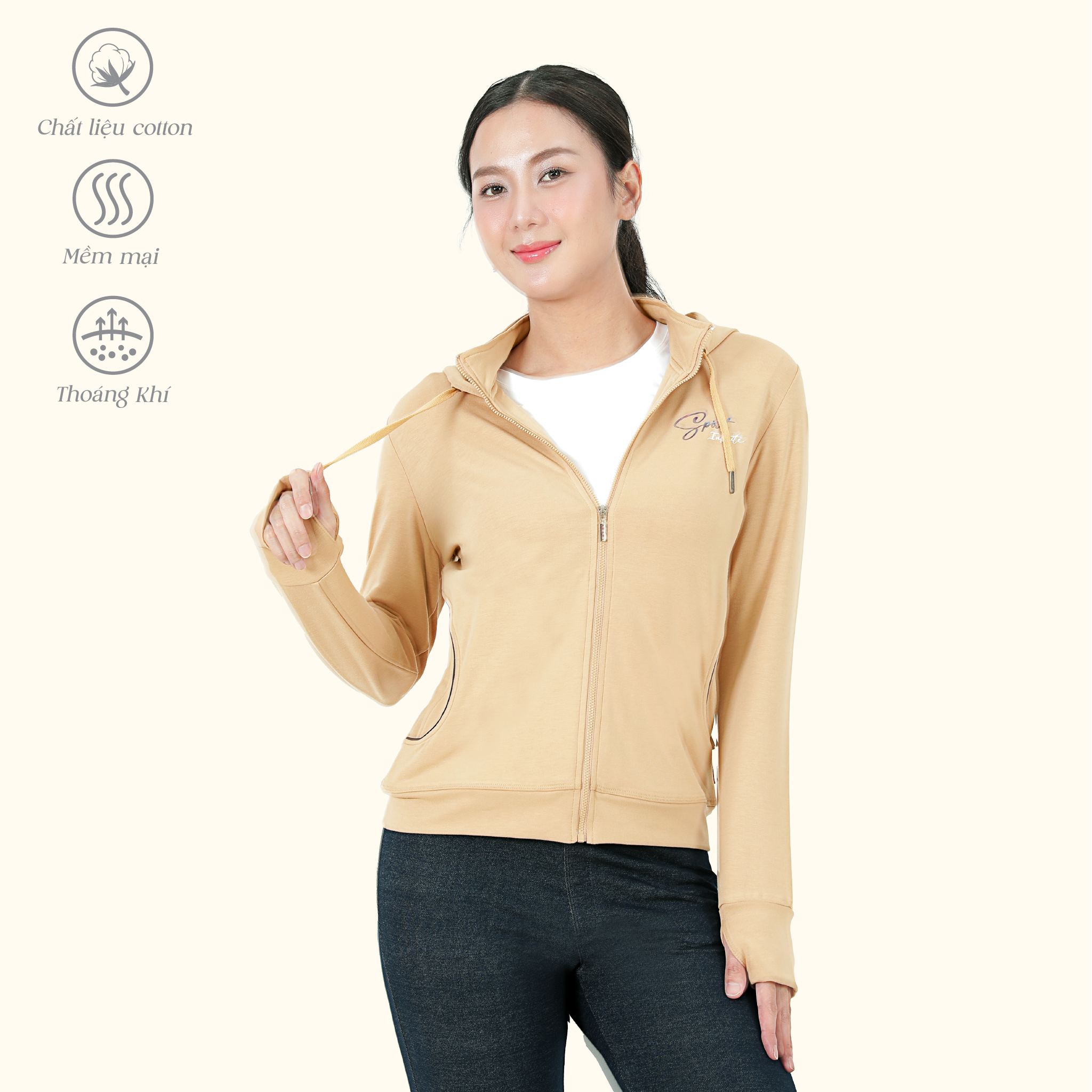 Áo khoác chống nắng, chống UV có nón chất liệu Vảy cá cao cấp 431p 1357