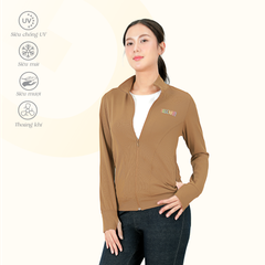 Áo khoác không nón nữ chống nắng, chống UV chất kim cương 611p 1352