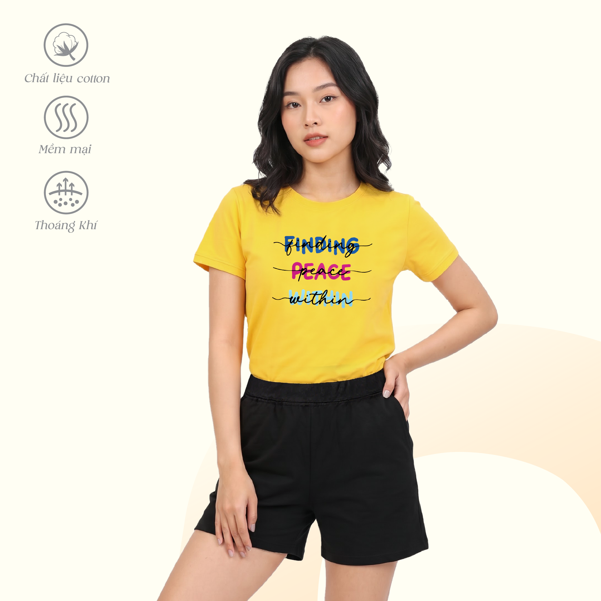 Set đồ bộ nữ kiểu quần đùi áo tay ngắn chất cotton siêu mát 025p 5238