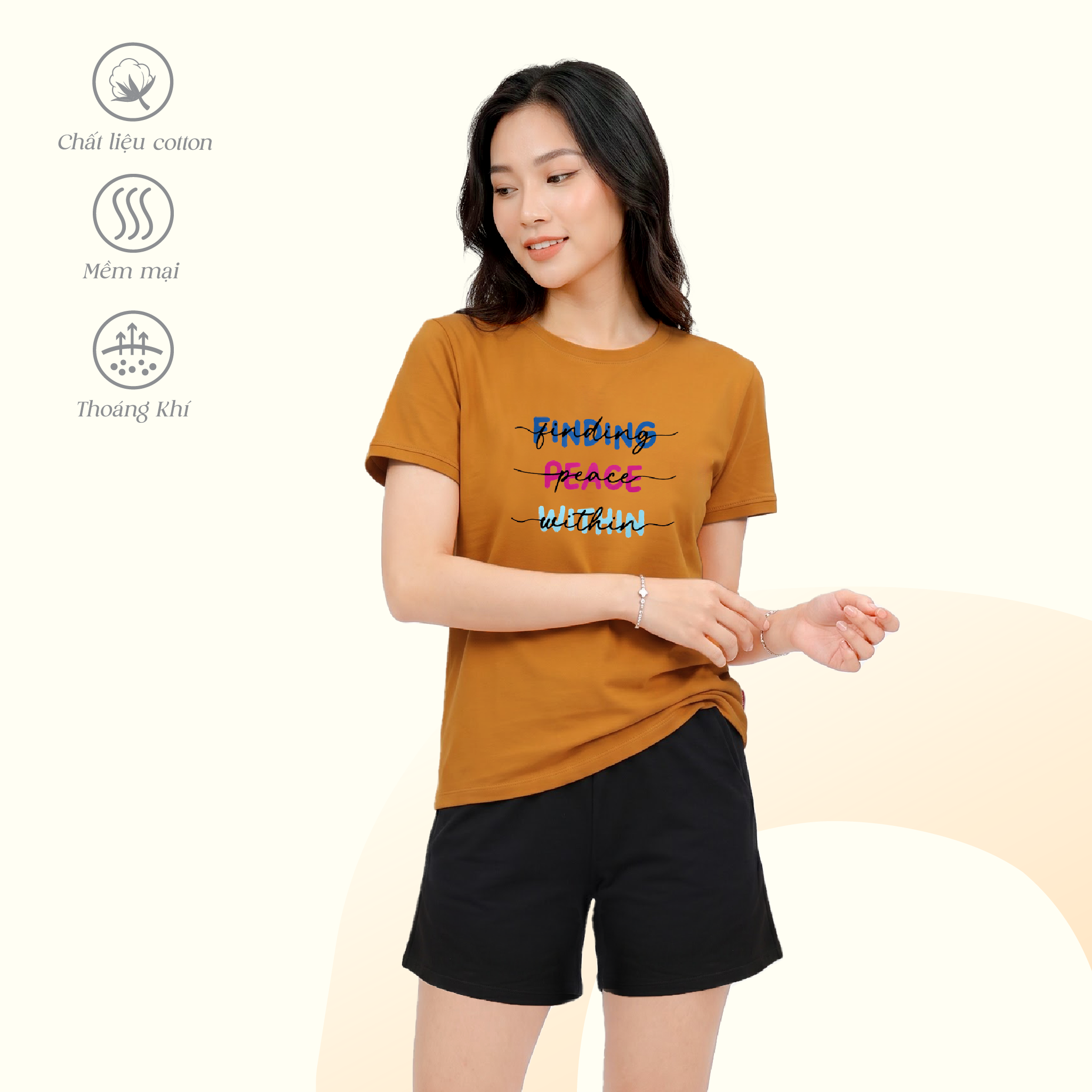Set đồ bộ nữ kiểu quần đùi áo tay ngắn chất cotton siêu mát 025p 5238