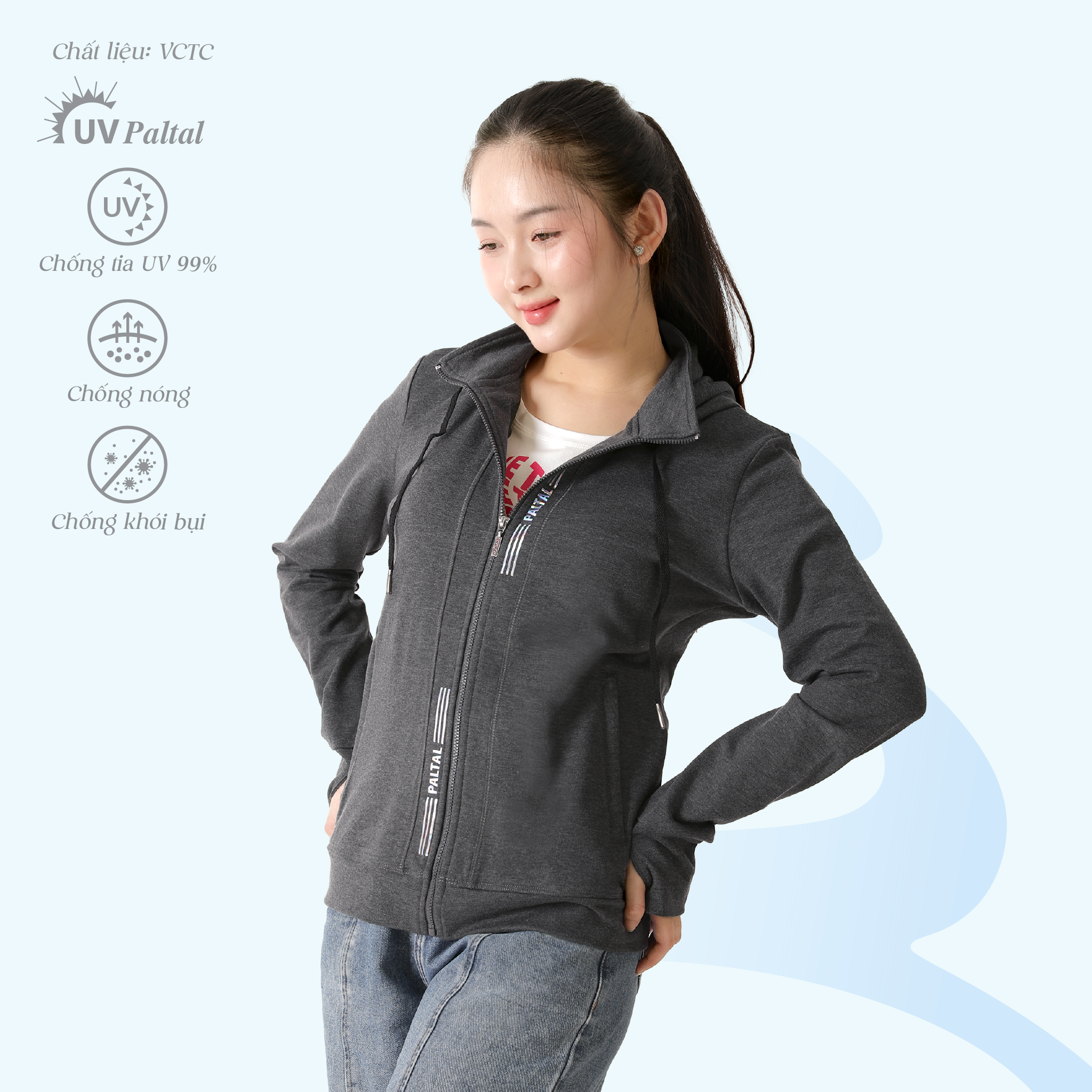 Áo khoác nữ chống nắng, chống UV chất vảy cá cotton siêu mát 431p 1123