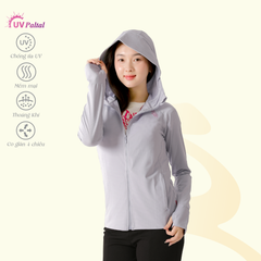 Áo khoác nữ chống nắng, chống UV có nón chất poly thái 311p 1132