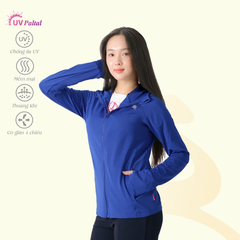 Áo khoác nữ chống nắng, chống UV có nón chất poly thái 311p 1132