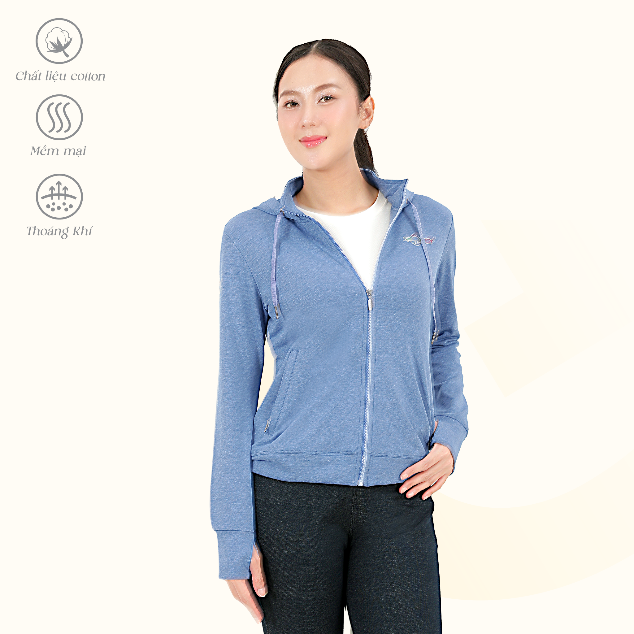 Áo khoác chống nắng, chống UV có nón chất liệu Vảy cá cao cấp 431p 1344