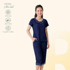 Set đồ bộ nữ kiểu quần lửng Tay Ngắn chất thun lạnh siêu bền 014p 6078