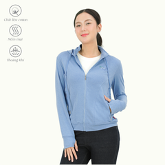 Áo khoác nữ chống nắng, chống UV chất vảy cá cotton TC siêu mát 431p 1356