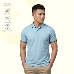 Áo thun nam tay ngắn cổ polo form suông chất Poly co dãn 4 chiều 310p 0377