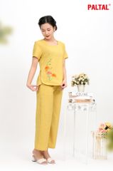 Set đồ bộ nữ kiểu quần dài tay ngắn Linen 383p 3355