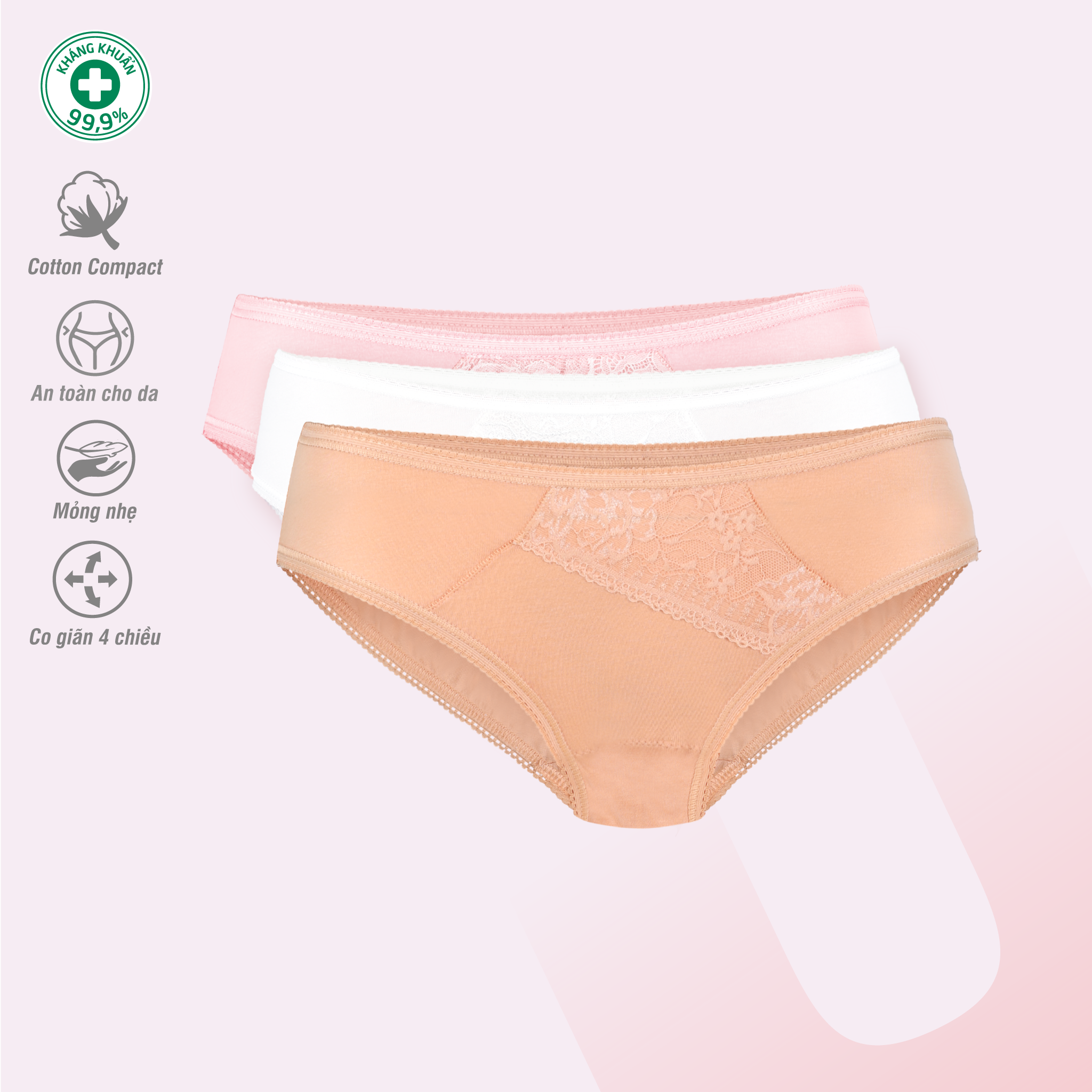 Combo 02-06-10 quần lót nữ chất cotton siêu mát 027p 7248