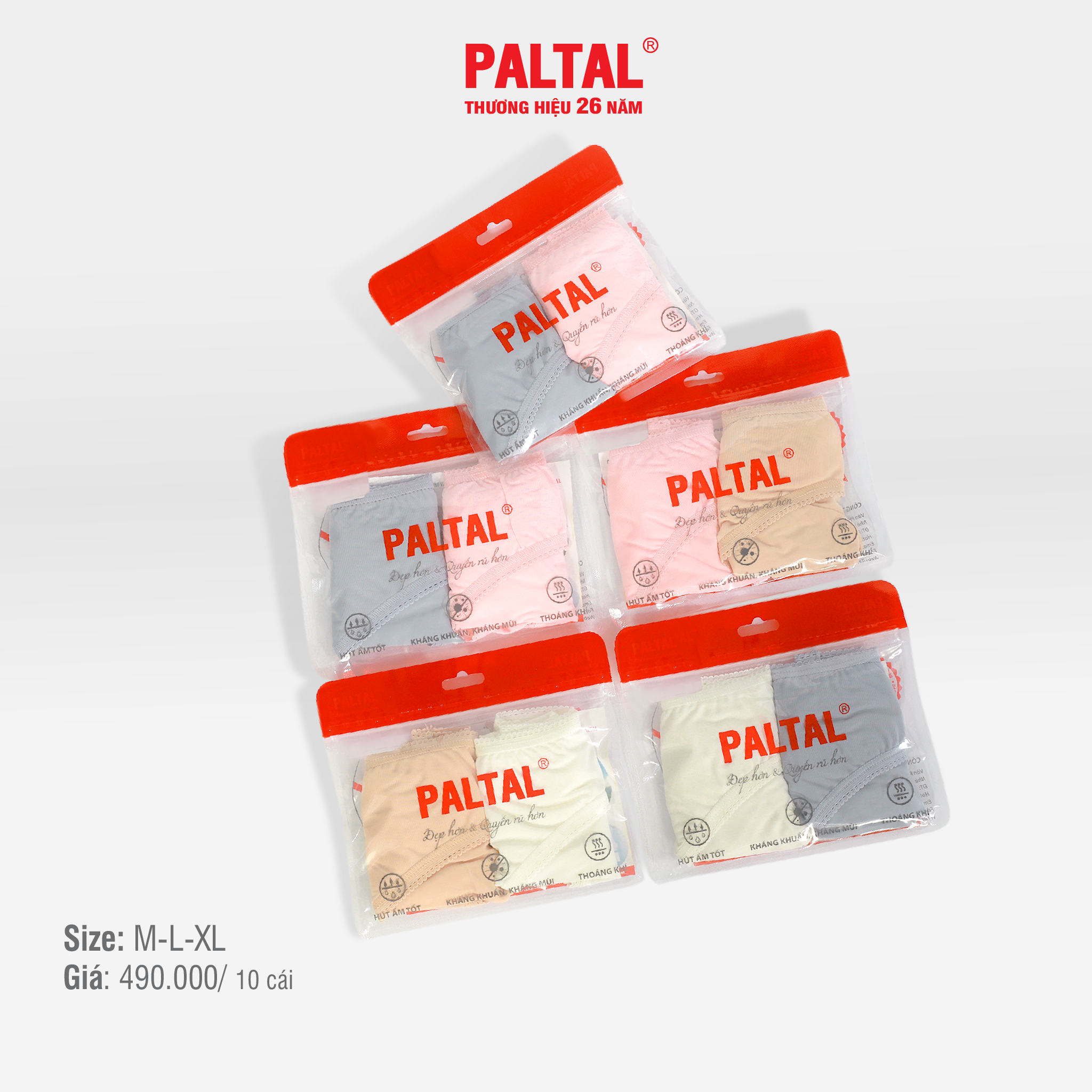 Combo 02-06-10 quần lót nữ chất thun lạnh siêu bền 017p 7423