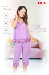 Set đồ bộ nữ kiểu quần lửng chất thun lạnh siêu bền không tay 014p 4173