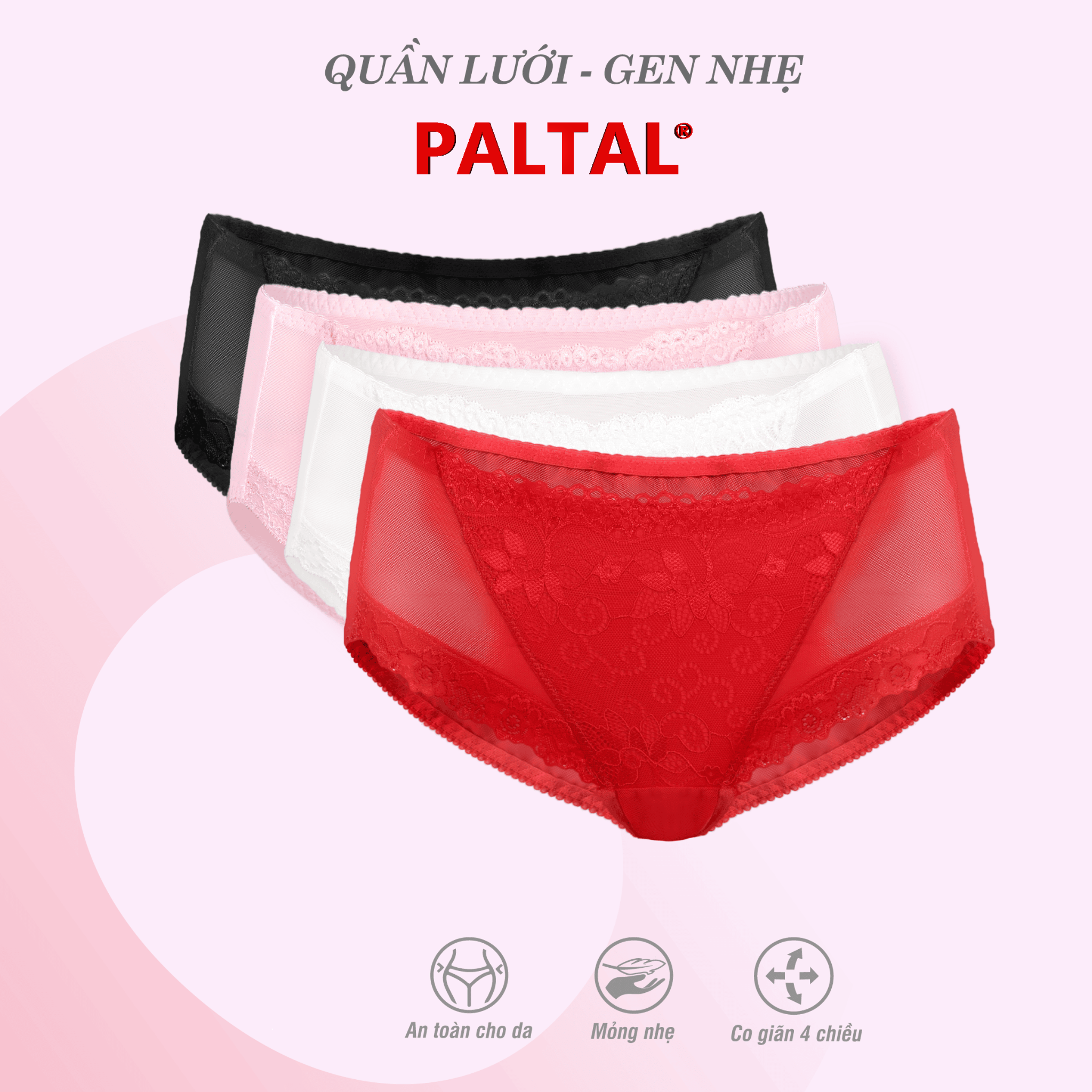 Quần lót nữ chất voal lưới 077p 7121