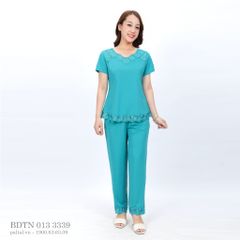 Set đồ bộ nữ kiểu quần dài tay ngắn chất thun lạnh siêu bền 013p 3339