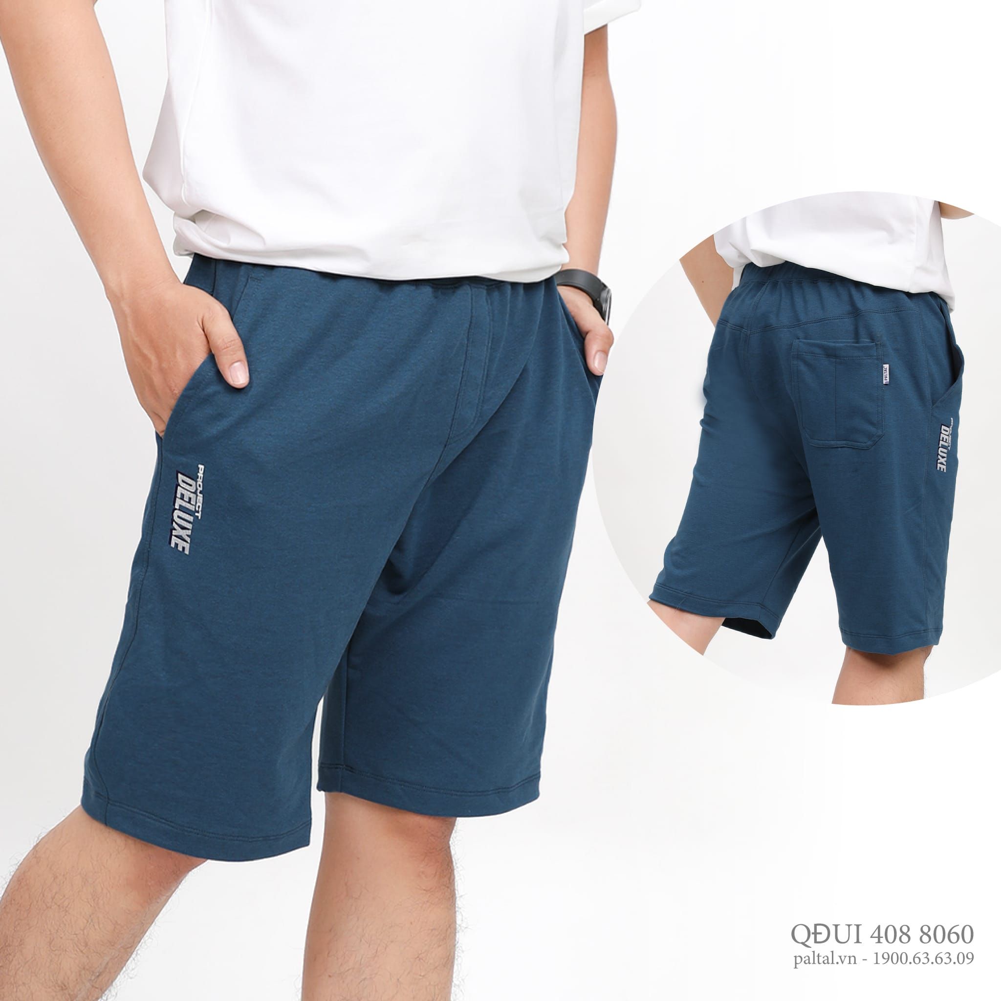 Quần Đùi Nam chất vảy cá cotton cvc mát 408p 8060