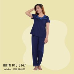 Set đồ bộ nữ kiểu quần dài tay ngắn chất thun lạnh siêu bền 013p 3147
