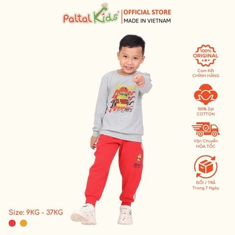 BST Mùa Đông - Đồ Bộ Dài Cotton Borib Bé Trai Cao Cấp - 223 6062