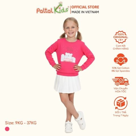 Áo Sweater Cotton Borib Hình In Gấu Bắc Cực Bé Gái Cao Cấp - 220 1377